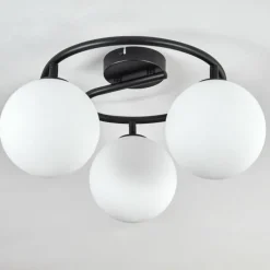 hofstein Gastor Plafonnier, Boule lumineuse Blanc, 3 lumières