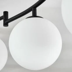 hofstein Gastor Plafonnier, Boule lumineuse Blanc, 6 lumières