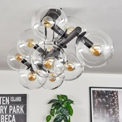 hofstein Gastor Plafonnier, Boule lumineuse Clair, 10 lumières