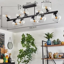 hofstein Gastor Plafonnier, Boule lumineuse Clair, 10 lumières