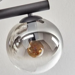 hofstein Gastor Plafonnier, Boule lumineuse Clair, Fumé, 10 lumières