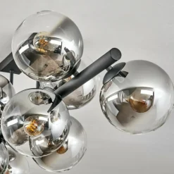 hofstein Gastor Plafonnier, Boule lumineuse Clair, Fumé, 10 lumières
