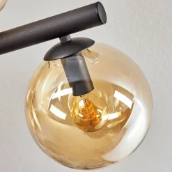 hofstein Gastor Plafonnier, Boule lumineuse Ambre, 10 lumières