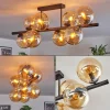 hofstein Gastor Plafonnier, Boule lumineuse Ambre, 8 lumières