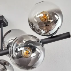 hofstein Gastor Plafonnier, Boule lumineuse Clair, Fumé, 8 lumières