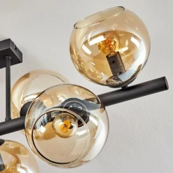 hofstein Gastor Plafonnier, Boule lumineuse Ambre, 8 lumières