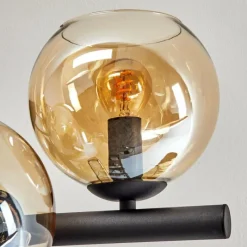 hofstein Gastor Plafonnier, Boule lumineuse Ambre, 8 lumières