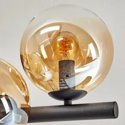 hofstein Gastor Plafonnier, Boule lumineuse Ambre, Clair, 8 lumières