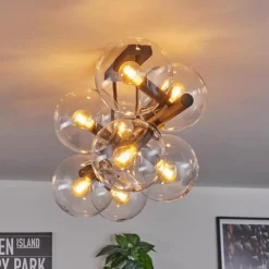 hofstein Gastor Plafonnier, Boule lumineuse Clair, 8 lumières