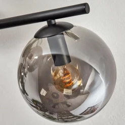 hofstein Gastor Plafonnier, Boule lumineuse Chrome, Fumé, 4 lumières