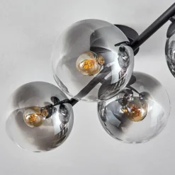 hofstein Gastor Plafonnier, Boule lumineuse Clair, Fumé, 4 lumières