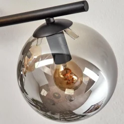 hofstein Gastor Plafonnier, Boule lumineuse Ambre, Fumé, 4 lumières