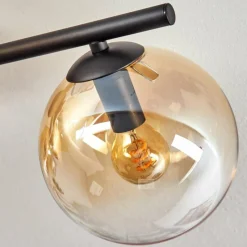 hofstein Gastor Plafonnier, Boule lumineuse Ambre, Clair, 4 lumières