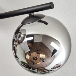 hofstein Gastor Plafonnier, Boule lumineuse Chrome, Fumé, 4 lumières