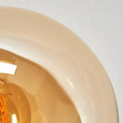 hofstein Gastor Plafonnier, Boule lumineuse Ambre, Clair, Fumé, 5 lumières