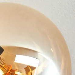 hofstein Gastor Plafonnier, Boule lumineuse Ambre, 5 lumières