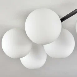 hofstein Gastor Plafonnier, Boule lumineuse Blanc, 5 lumières