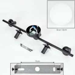 hofstein Gastor Plafonnier, Boule lumineuse Blanc, 5 lumières