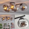 hofstein Gastor Plafonnier, Boule lumineuse Chrome, Clair, Fumé, 5 lumières