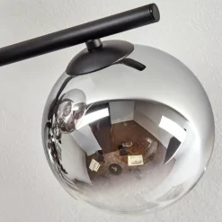 hofstein Gastor Plafonnier, Boule lumineuse Chrome, Clair, Fumé, 5 lumières