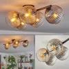 hofstein Gastor Plafonnier, Boule lumineuse Ambre, Clair, Fumé, 5 lumières