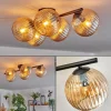 hofstein Gastor Plafonnier, Boule lumineuse Ambre, 5 lumières