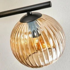 hofstein Gastor Plafonnier, Boule lumineuse Ambre, 5 lumières