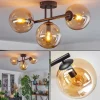 hofstein Gastor Plafonnier, Boule lumineuse Ambre, 3 lumières