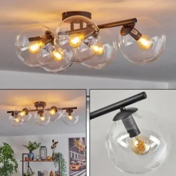 hofstein Gastor Plafonnier, Boule lumineuse Clair, 5 lumières