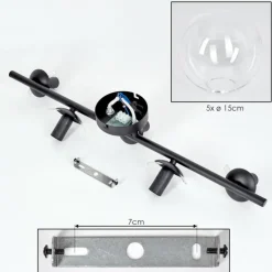 hofstein Gastor Plafonnier, Boule lumineuse Clair, 5 lumières