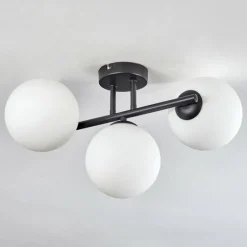 hofstein Gastor Plafonnier, Boule lumineuse Blanc, 3 lumières