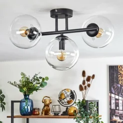 hofstein Gastor Plafonnier, Boule lumineuse Clair, 3 lumières