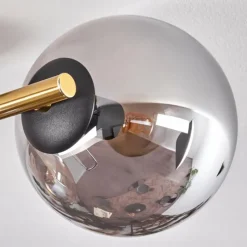 Lampes Dorées-hofstein Gastor Plafonnier, Boule lumineuse 42 cm Or, Noir, 3 lumières