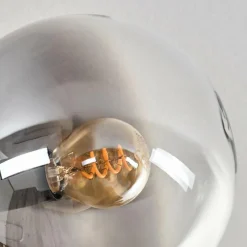 hofstein Gastor Plafonnier, Boule lumineuse Ambre, Clair, Fumé, 10 lumières