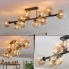 hofstein Gastor Plafonnier, Boule lumineuse Ambre, Clair, 10 lumières