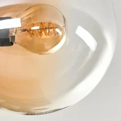 hofstein Gastor Plafonnier, Boule lumineuse Ambre, Clair, 10 lumières