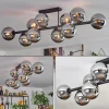 hofstein Gastor Plafonnier, Boule lumineuse Chrome, Fumé, 10 lumières