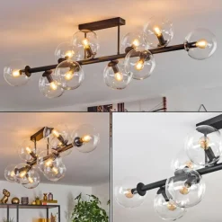 hofstein Gastor Plafonnier, Boule lumineuse Clair, 10 lumières