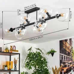 hofstein Gastor Plafonnier, Boule lumineuse Clair, 10 lumières