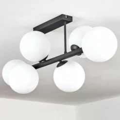 hofstein Gastor Plafonnier, Boule lumineuse Blanc, 6 lumières