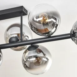 hofstein Gastor Plafonnier, Boule lumineuse Clair, Fumé, 8 lumières