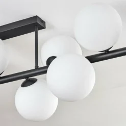 hofstein Gastor Plafonnier, Boule lumineuse Blanc, 10 lumières