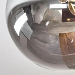 hofstein Gastor Plafonnier, Boule lumineuse Ambre, Fumé, 6 lumières