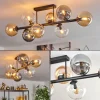 hofstein Gastor Plafonnier, Boule lumineuse Ambre, Clair, Fumé, 8 lumières