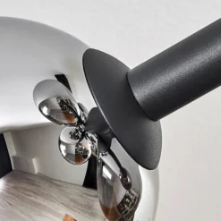 hofstein Gastor Plafonnier, Boule lumineuse Chrome, Fumé, 8 lumières