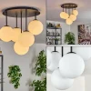 hofstein Gastor Plafonnier, Boule lumineuse 45 cm Blanc, 5 lumières
