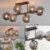 hofstein Gastor Plafonnier, Boule lumineuse Fumé, 6 lumières