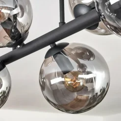 hofstein Gastor Plafonnier, Boule lumineuse Fumé, 6 lumières