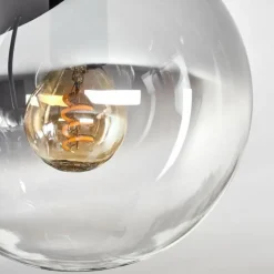 hofstein Gastor Plafonnier, Boule lumineuse 45 cm Clair, Fumé, 5 lumières