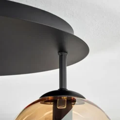 hofstein Gastor Plafonnier, Boule lumineuse 45 cm Ambre, Clair, 5 lumières